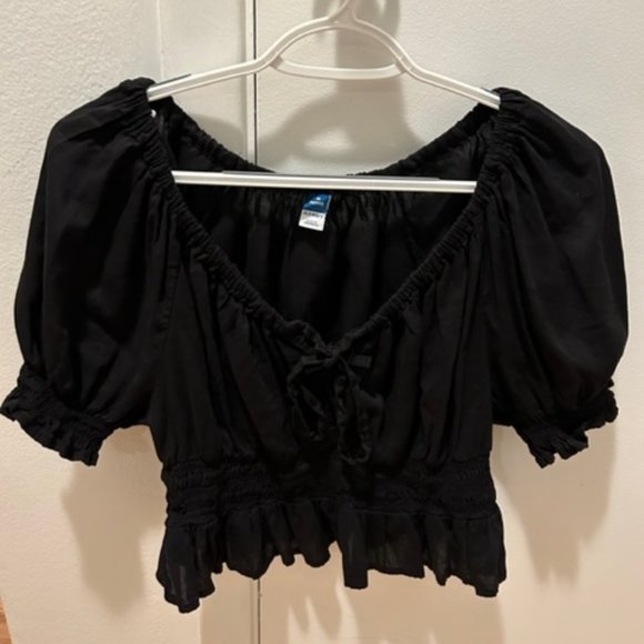 Old Navy Tops - Old Navy Petite Black Peplum Top